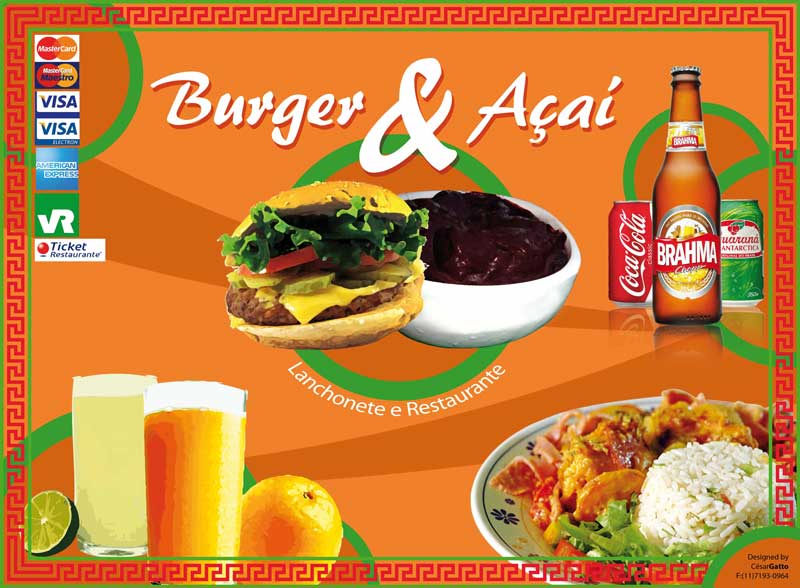 Jogo Americano Burger e Açaí