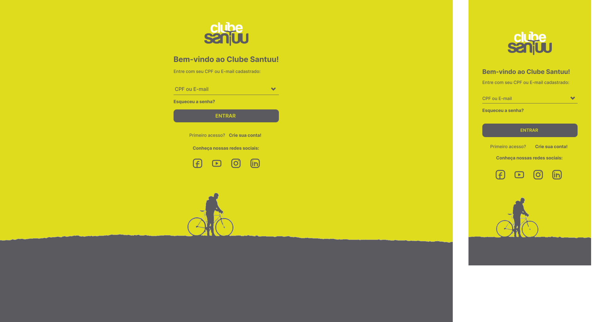 Interface Login / Clube Santuu