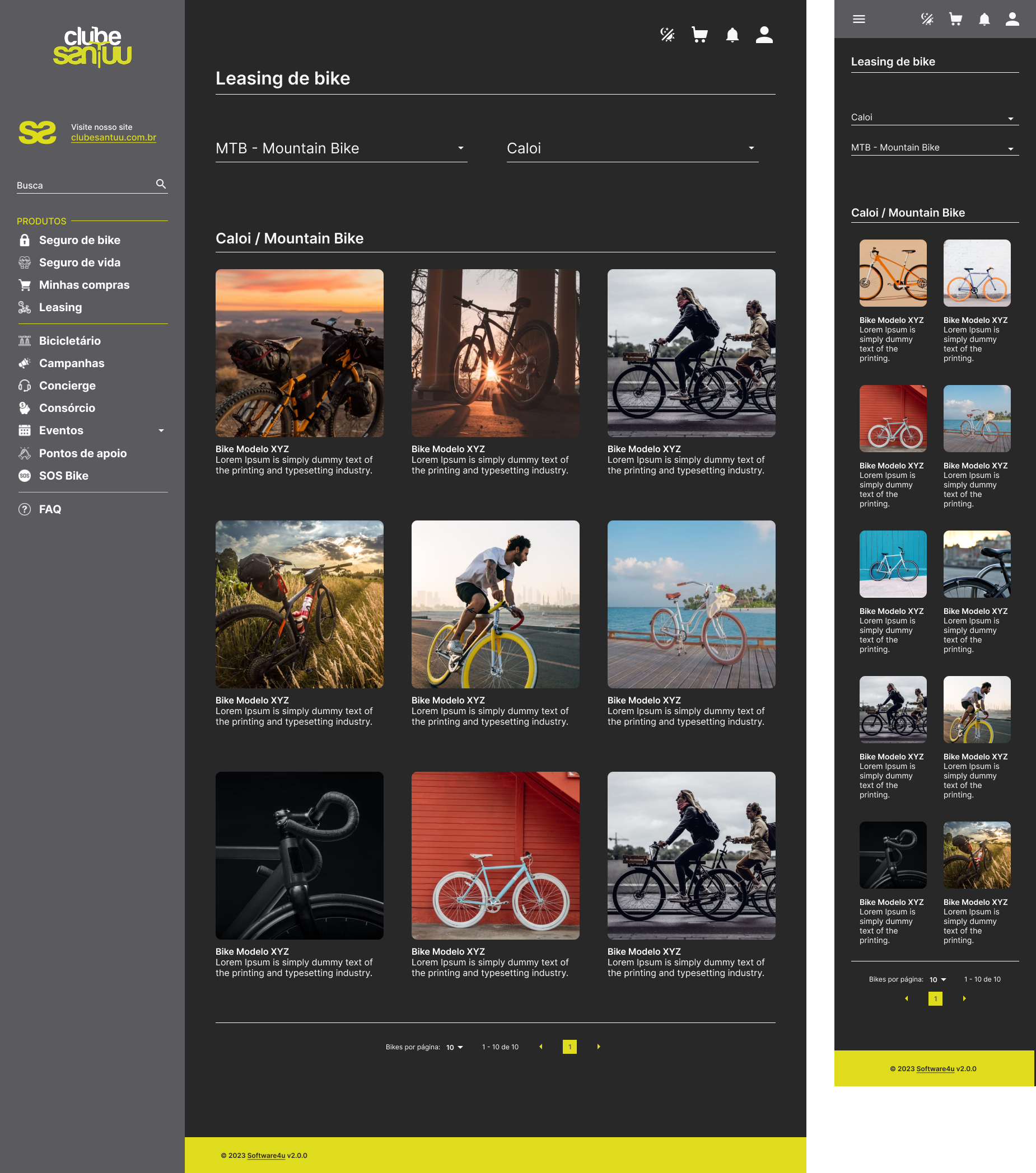 Interface E-commerce Santuu