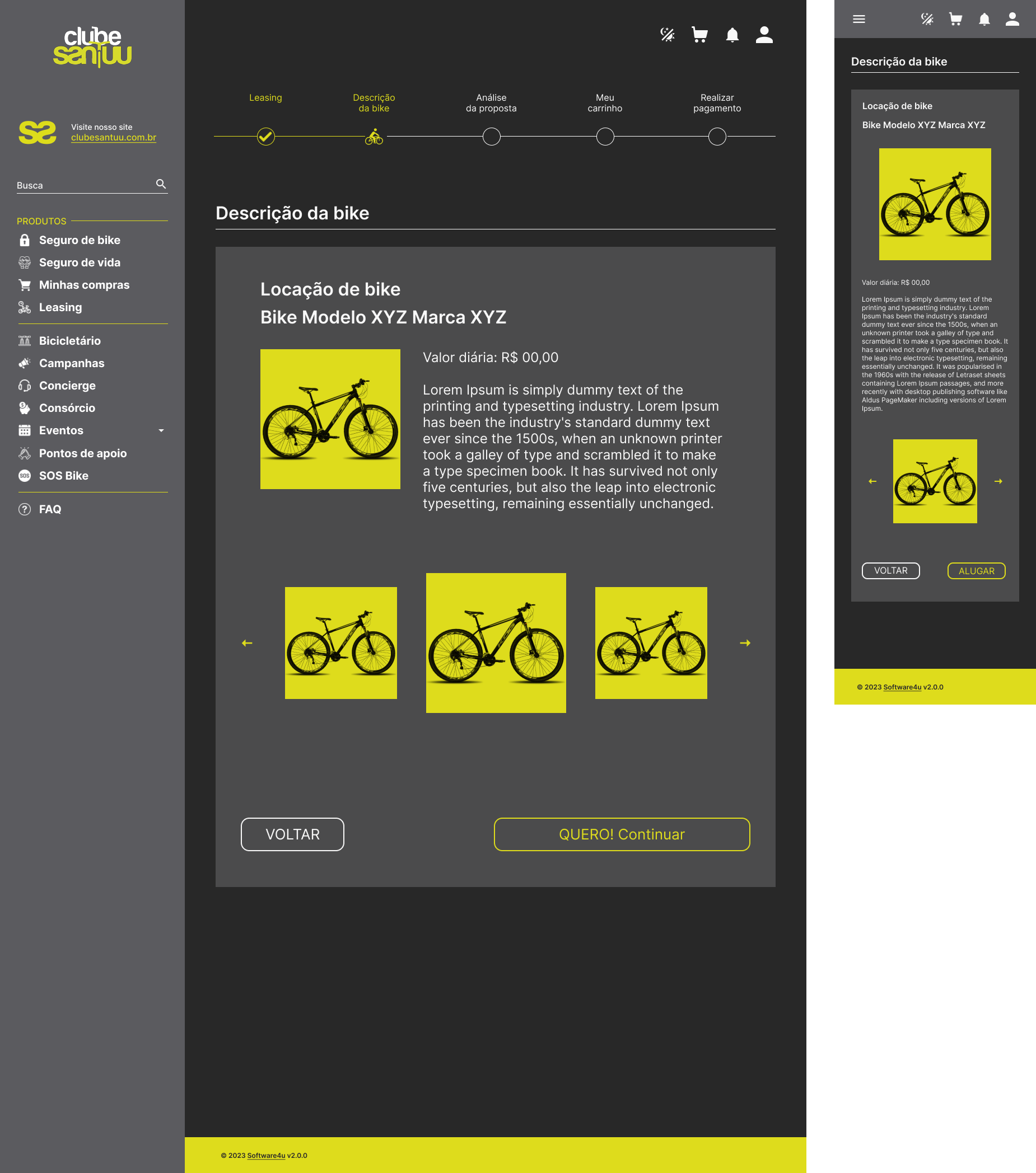 Interface E-commerce Santuu