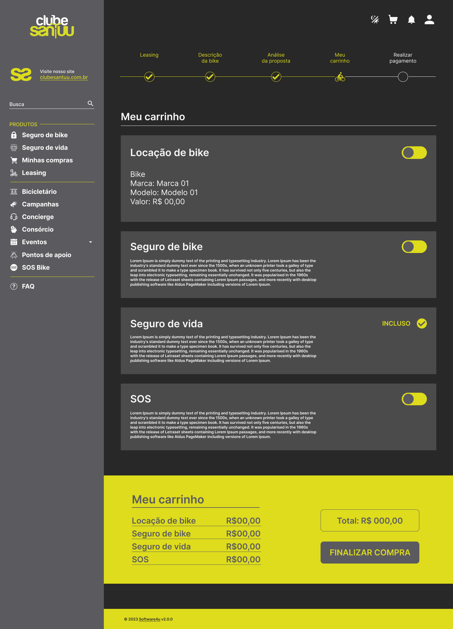 Interface E-commerce Santuu